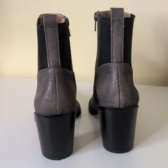 Corso Como Size 6.5 Hurray Dusted Metallic Gunmetal Heeled Boots, NEW - Picture 6 of 15